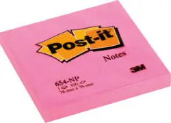 POST-IT Haftzettel neon farbig, 76mm x 76mm, 100 Blatt