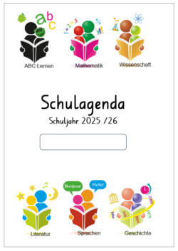 Agenda mit vorgedruckten Daten 2025/26, A5, geheftet