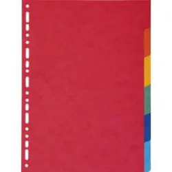 Register, Kartonregister Vollformat für A4 farbig, mit Indexblatt