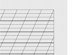 310VSRR, 3 x 10mm schräg kariert, Schreiblinie verstärkt, mit Rand