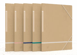 OXFORD Gummibandmappe A4, 3 Einschlagklappen, aus recyceltem Karton