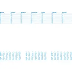 Papierschreibunterlage  mit 3-Jahreskalendarium 2020 / 2021 / 2022