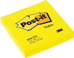 POST-IT Haftzettel neon farbig, 76mm x 76mm, 100 Blatt