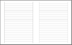 9R, 9mm liniert mit seitlichen Randlinien