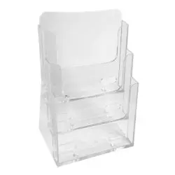 Prospekthalter A4 mit 3 Fächer