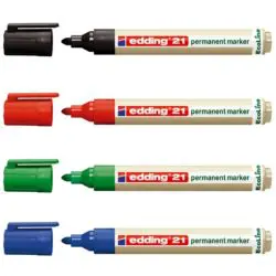 EDDING 21 EcoLine Permanent Marker mit Rundspitze, Strichbreite 1,5 - 3mm