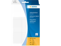 HERMA, Haftetiketten, weiss, Gummierung stark haftend
