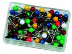 Landkartennadeln, Stecknadel,Kopf 6mm, Länge 16mm