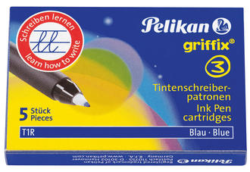 PELIKAN Griffix Ersatzpatrone, Tintenpatronen mit integrierter Rollerspitze