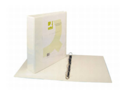 Präsentationsringbuch mit Einstecktasche auf Vorderdeckel weiss für Zeigtaschen