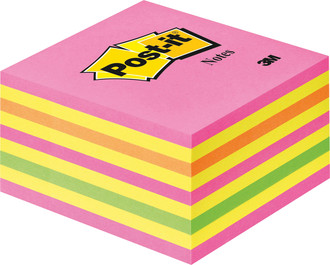 Post-it® Haftnotizen Würfel, 9 farben