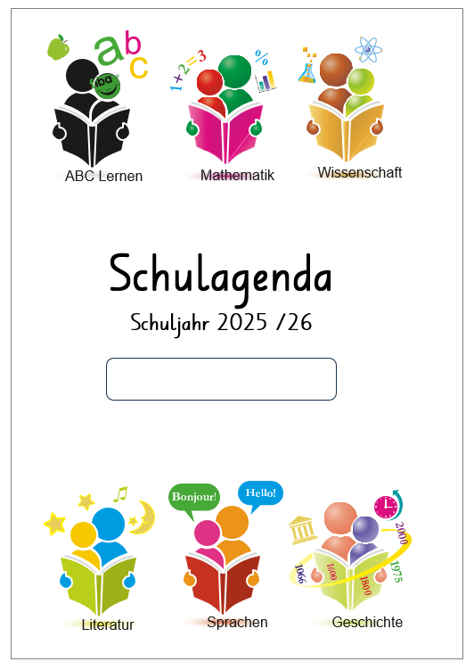 Agenda mit vorgedruckten Daten 2025/26, A5, geheftet