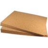 Stack of cork boards/sheets with a natural brown texture, arranged in a neat pile against a white background