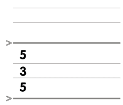 53VRR, 5mm liniert mit 3mm Zwischenraum und Schreiblinie verstärkt