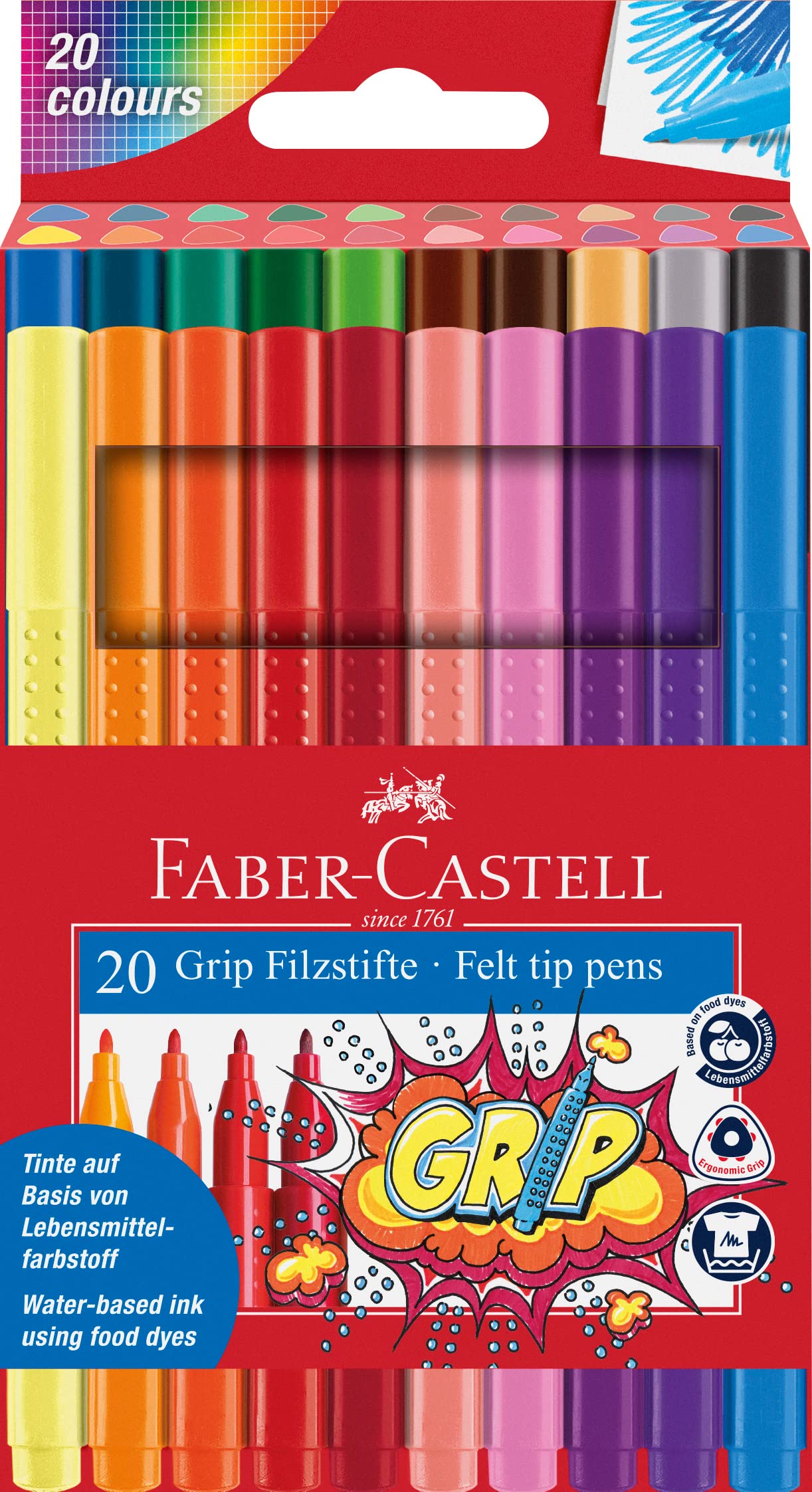 FABER CASTELL Fasermaler Grip Colour