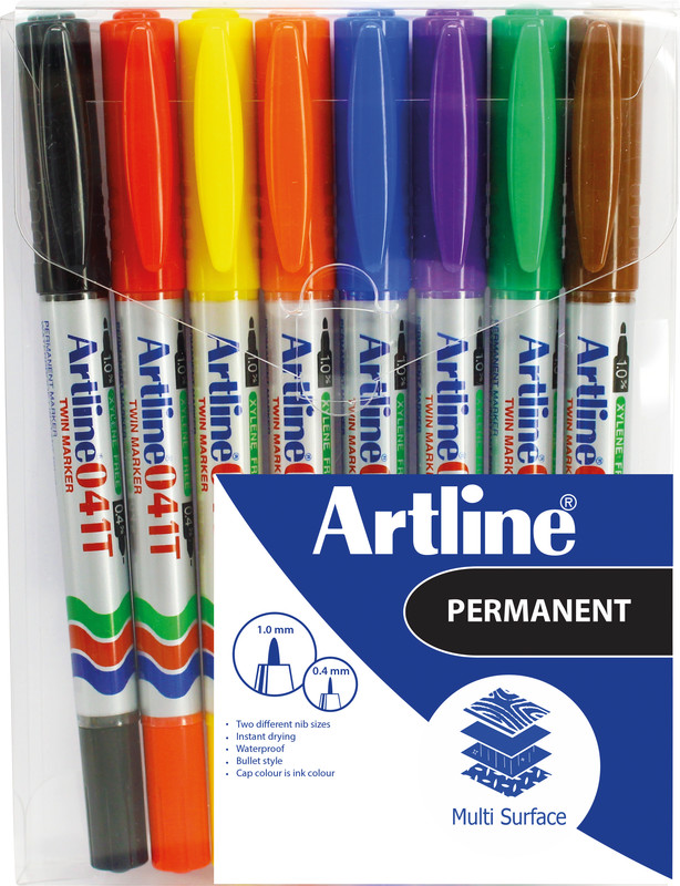 ARTLINE Twin Permanent Marker mit 2 Spitzen