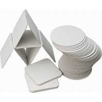 Legekarten, Bierdeckel und Zündholz-Schachteln