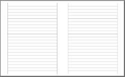9R, 9mm liniert mit seitlichen Randlinien