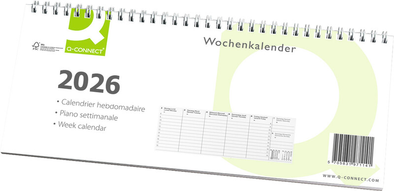Q-CONNECT® Wochenplaner, Tischkalender