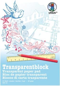 Transparentpapier Block