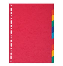 Register, Kartonregister Vollformat für A4 farbig, mit Indexblatt