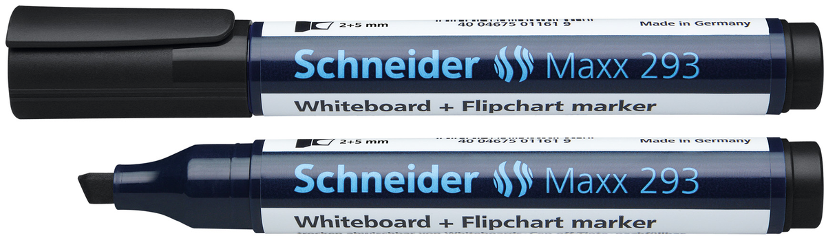 SCHNEIDER Maxx 293 Flipchart- und Whiteboardmarker mit Keilspitze, 1 - 4mm