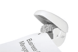 Klammerloser Hefter mini mit pfiffiger und simpler Funktionsweise