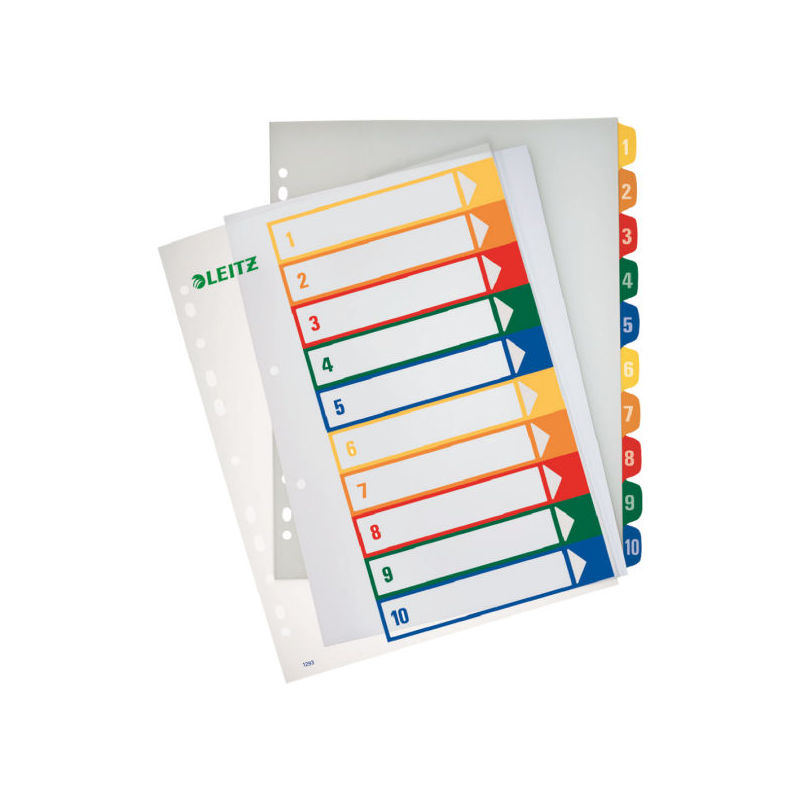 LEITZ Kunstoffregister , PC-beschriftbar, A4