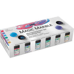 Marmorierfarbe Magic Marble, Set Metallicfarben