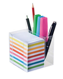 Notizbox mit Stifteköcherhalter