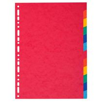 Register, Kartonregister Vollformat für A4 farbig, mit Indexblatt