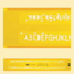 Schriftschablone für gerade Schrift