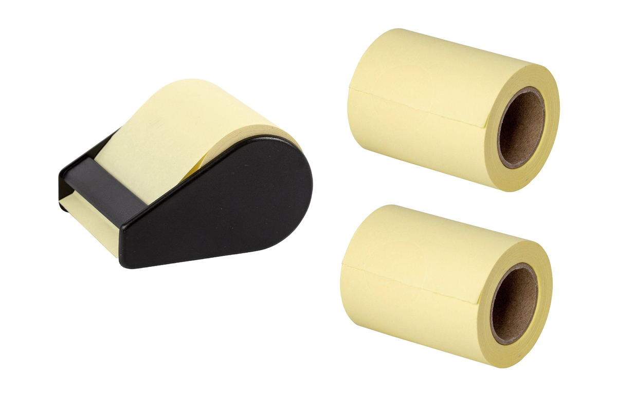 Haftnotizen auf Rolle, Nachfüll-Rolle deckend, beschriftbar, jederzeit rückstandlos wiederablösbar, ohne Abroller – Bild 2