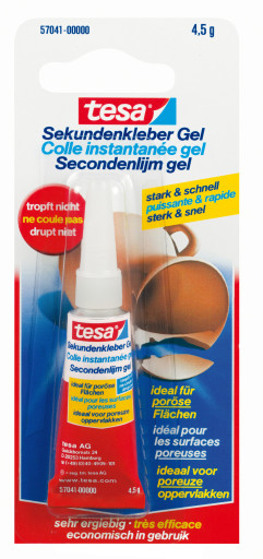 TESA® Sekundenkleber flüssig, Ideal für porösen Flächen*